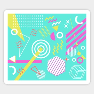 90s geometric pattern Sticker